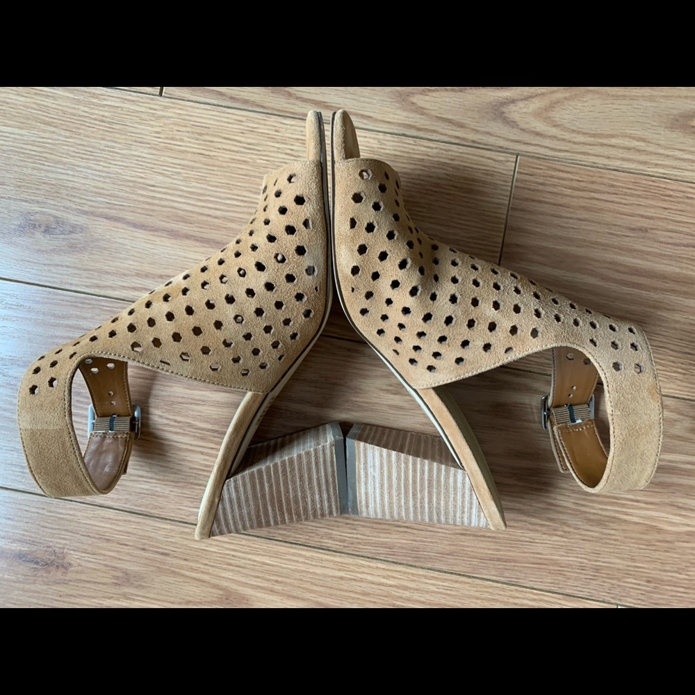 Marc Fisher Perforated Suede Booties - Size 8